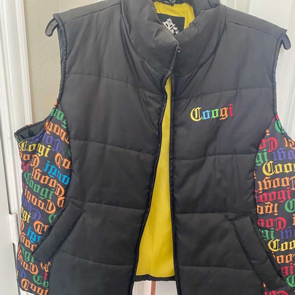 Vintage COOGI Black and Yellow Puffer Vest